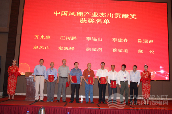 中國風(fēng)能產(chǎn)業(yè)杰出貢獻(xiàn)獎頒獎儀式