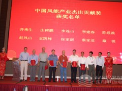 中國(guó)風(fēng)能產(chǎn)業(yè)杰出貢獻(xiàn)獎(jiǎng)?lì)C獎(jiǎng)儀式